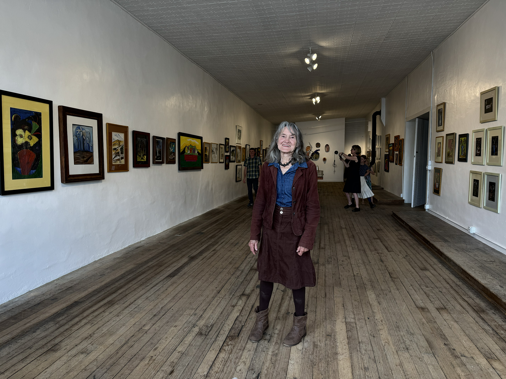 Ruth Ann Christy at her retrospective exhibition at The Range, 2024.